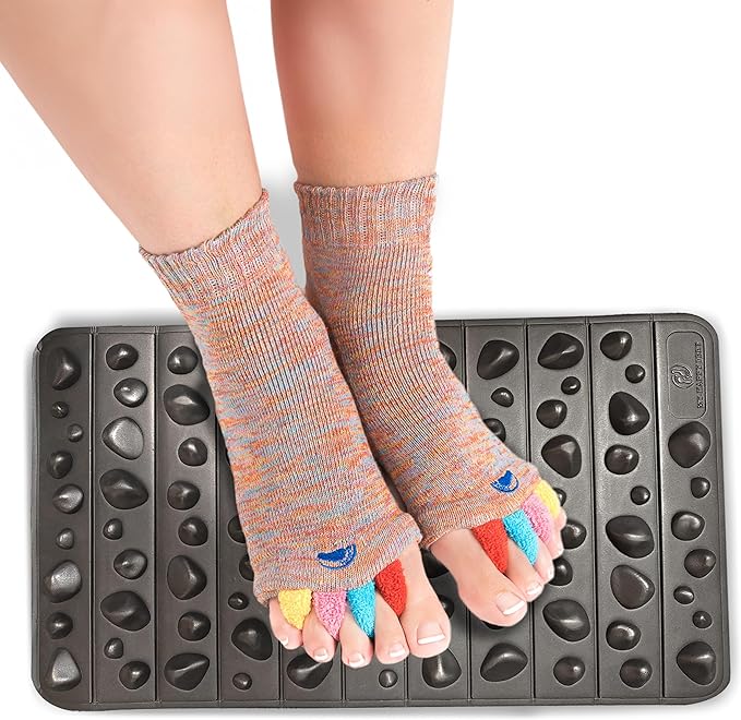 My Happy Feet Foot Alignment Socks with Toe Separators – Holiday Socks for Women & Men - Cozy Christmas Gift Idea