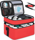 2 Layers Medicine Storage Organizer Bag with Portable Pouch, Pill Bottle Organizer Case, Lockable Medicine Travel Case for Pills, Vitamin, Fish Oil.
