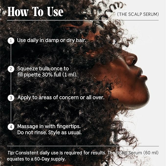 Nécessaire The Scalp Serum. 5% Capixyl™ + 1% Hyaluronic Acid For Fuller, Thicker, Healthier Hair. Fragrance-Free. Approved by the National Eczema Association. 2 fl oz