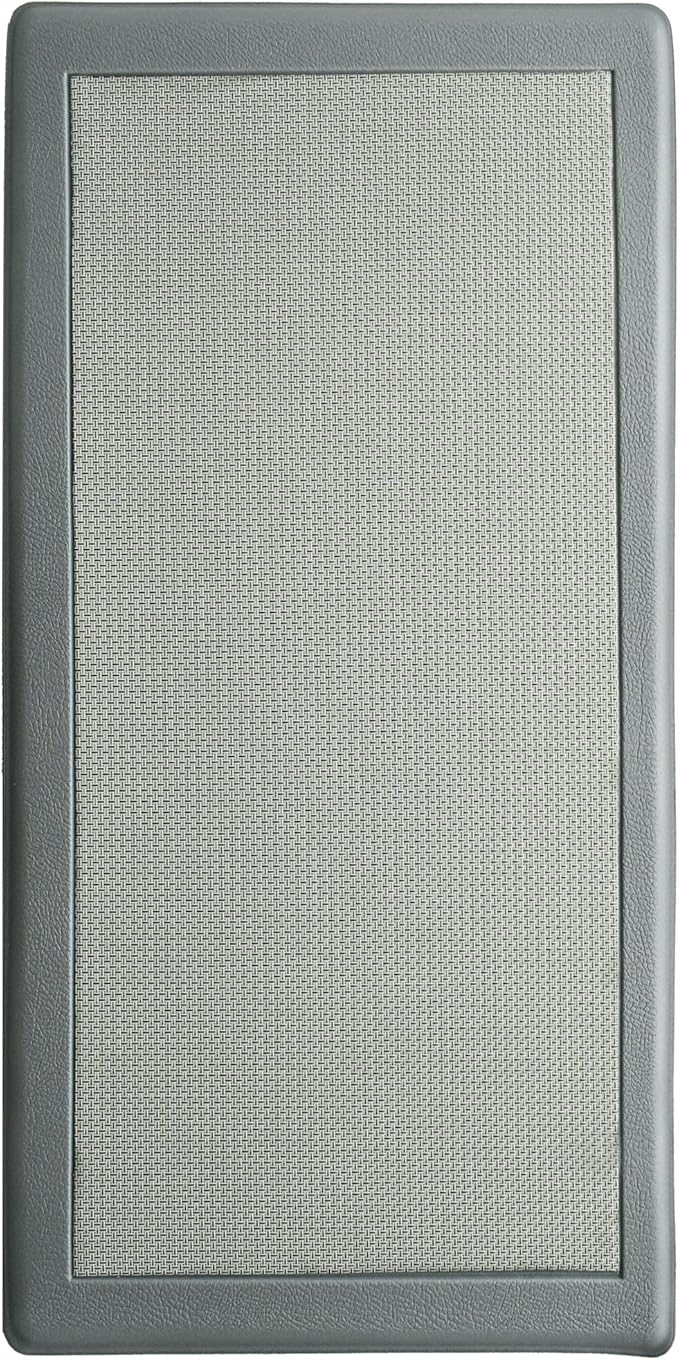 iCustomRug Ergonomic Anti Fatigue Kitchen Mat with Durable textalene Surface, for Comfort While Standing in Kitchen, Bathroom, Workstation Memory Foam Mat 39"×20"×0.50" (L×W×H) in Grey