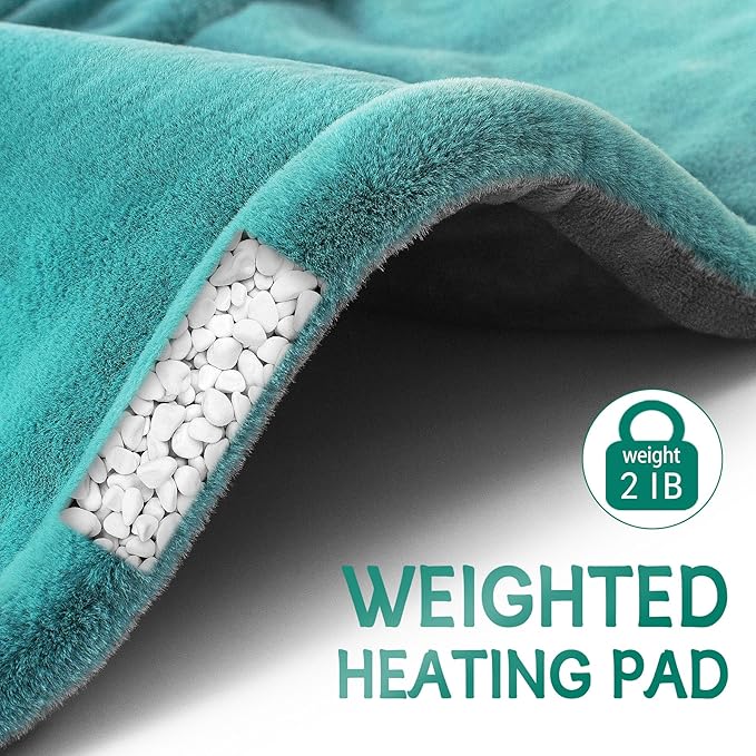 Mothers Day Gifts for Mom from Daughter Son, Neck Shoulder Heating Pad Gift for Wife, Fathers Day Dad Gifts, Electric Weighted Heat Pads for Back, Cramps and Leg, Gifts for Women Men Christmas