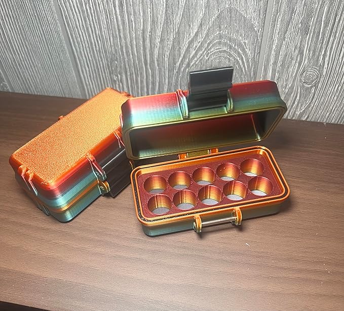 CG3D Laser Works 3ml Vial Case, Vial Holder for Insulin Vials and Peptide Vials, Holds 10 Vials, 3ml Vial Storage Box for Refrigerator Storage and Travel (Color Flow)
