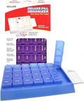 Acu-Life Weekly (7-Day) Pill Case, Medicine Planner, Vitamin Organizer, Pop-Out Compartments, 4 Times a Day, Easy to Use, Color May Vary, BPA Free