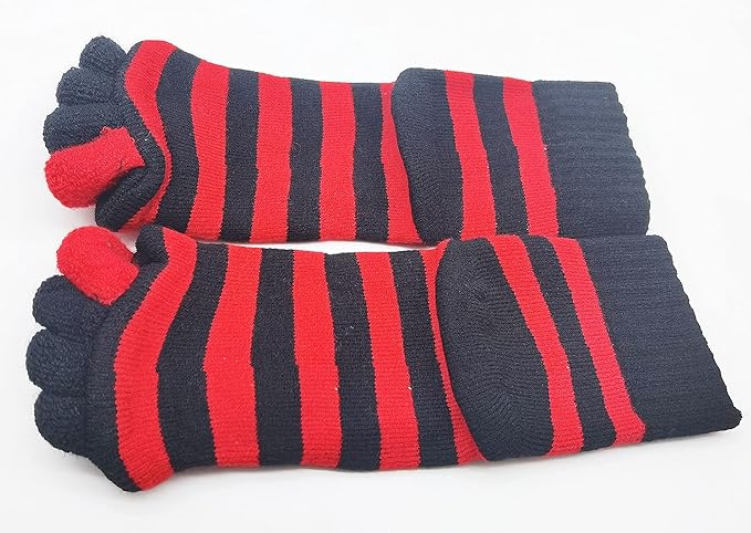 Women Toe Separator Socks Toeless Foot Alignment Socks for Yoga GYM Massage Pain Relief Improves Circulation Stretchy