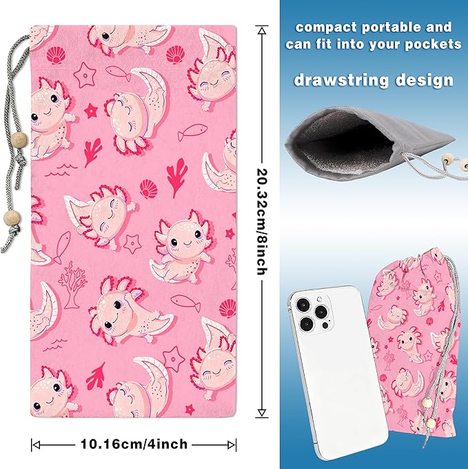 EMF Shield Sleeve for Cell Phone Reduce Signal Anti-EMP Pouch Against Radiation, EMF, 5G, RFID Blocking 4x8 Inch Cute Axolotl Phone Sleeve Bags