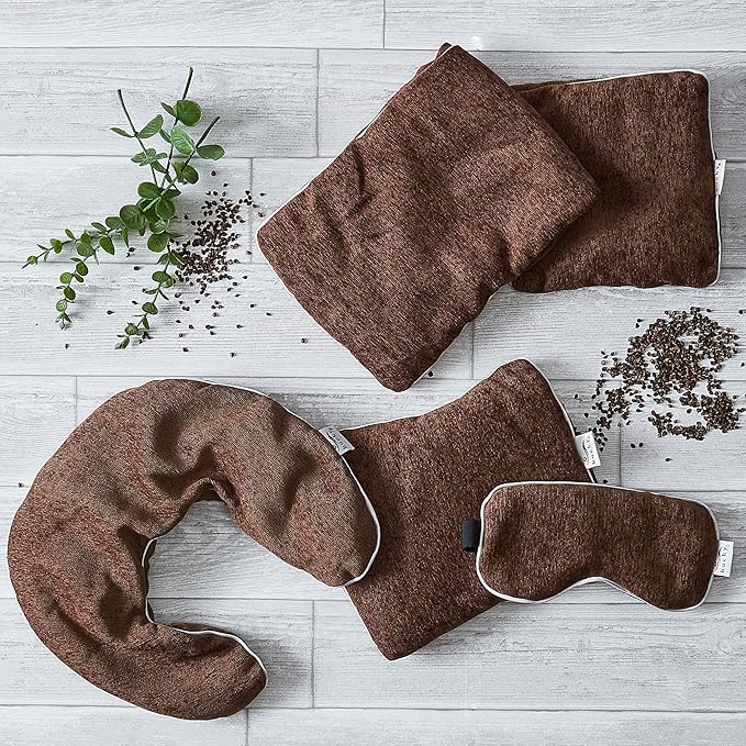 Bucky Hot & Cold Therapy Spa Collection Chenille Neck Wrap, 18x13", Mocha