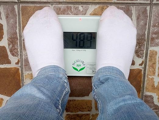 NewlineNY Auto Step On Super Mini Travel Bathroom Scale, 5.25" x 8.5" SBB0638SM: White
