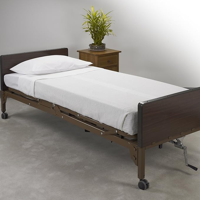 Drive Medical 15030HBC Hospital Bed Bedding in A Box, White , 4 Piece Set