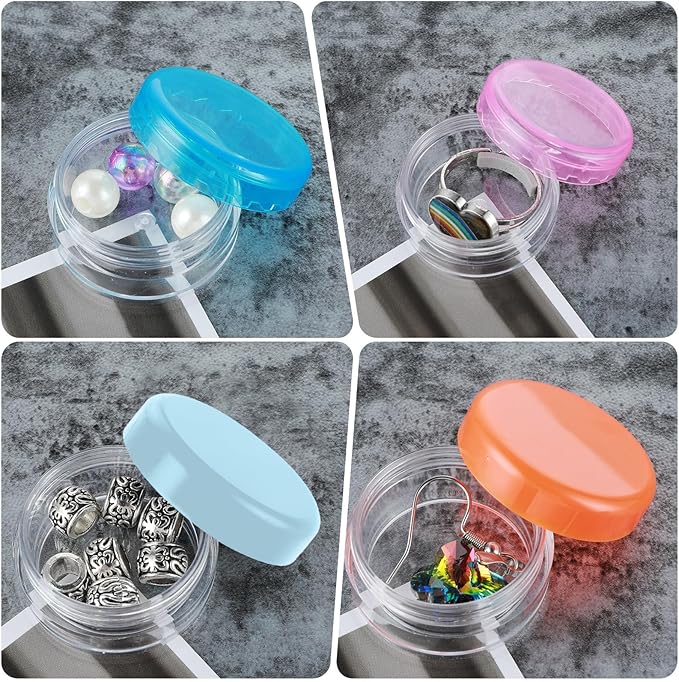 6 Pcs Small Pill Box Mini Pill Organizer Box Travel Pills Cases Holder Portable Daily Pills Container BPA Free Pocket Medicines Storage Container for Purse Pocket Briefcase (3 x 1.5 cm)