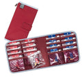 Lewis N. Clark Travel Pill Organizer, for Vitamins, Medication, Prescriptions, Or Medicine Storage, 16 Slot Pouch, Red