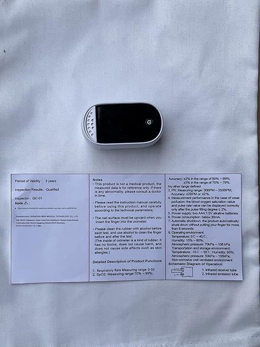 Rechargeable Pulse Oximeter with Respiration, Pink OLED Display Fingertip Oxygen Monitor, Track SpO2 Pulse Rate PI and RR, Fast Accurate Reading Lanyard Included for Home and Outdoor Sports