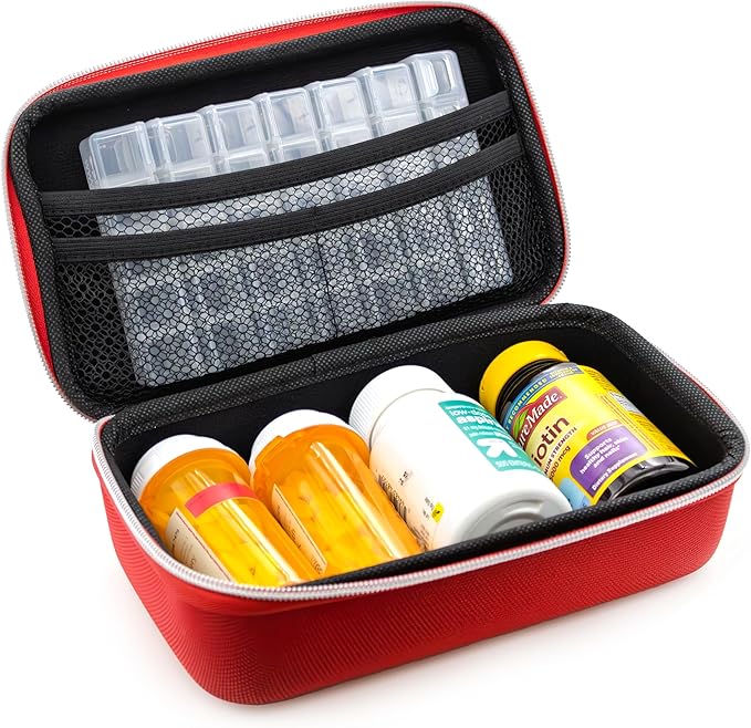 e-Pill MedReady Case – Weekly Pill Organizer with 5 Daily Compartments for Medications & Vitamins