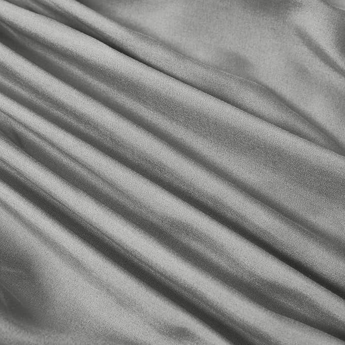 WenBags Waterproof Fitted Bed Sheets,Mattress Protector for Home & Hospital Care Beds, Soft Hospital Bed Sheets with Elastic All Around (1, Gray, King)