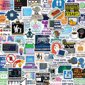 200PCS Programming Stickers, Vinyl Coding Stickers for Developers Programmers Engineers Geeks, Tech Sticker Pack for Laptop Water Bottle, Computer Science Gift