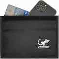 Gecko Travel Tech RFID Faraday Bag - GPS, RFID, and EMP Signal Blocker | Nylon Shielding Pouch for Cell Phone Privacy, Car Key FOB Protection, and Electronic Device Security (BLACK - NYLON)