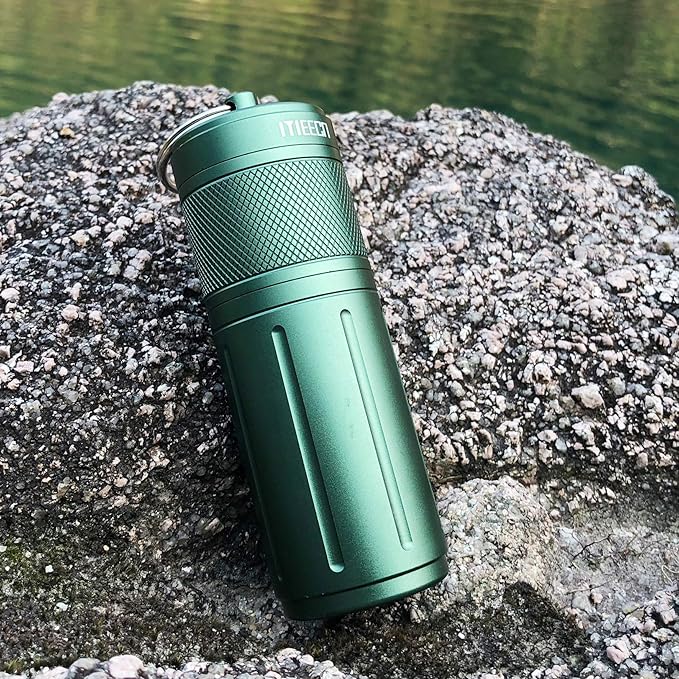 Two Layer Large Pill Organizer, Aluminum Container, Waterproof, can Store Pills Anything Sizes, Vitamins, Cod Liver Oil, Supplements and Medication, Rv Products, Size:1.6 x 1.6 x 4.4 in (Green)