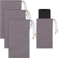 3 Pcs Emf Blocking Phone Case Emf Shield Sleeve Protection Cell Phone Pouch Fits in Pocket Smartphone Case Shield Bag Defense Against Signal Intrusion GPS and Signal, 7.5" x 4"(Gray)