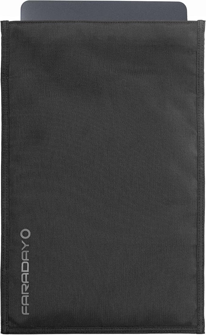 Faraday Defense Faraday Bag Jacket Pro for Laptops | Magnetic Closure, Shielding - Law Enforcement & Military, Travel & Data Security, Privacy, Anti-Tracking Anti-Hacking Black (Laptop)