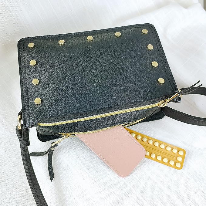 Birth Control Pill Case Holder for Mini Pill Packets 5cm x 11cm (Pink)