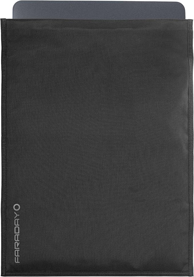 Faraday Defense Faraday Bag Jacket Pro for XL Laptops | Magnetic Closure, Shielding - Law Enforcement & Military, Travel & Data Security, Privacy, Anti-Tracking Anti-Hacking Black (Laptop XL)