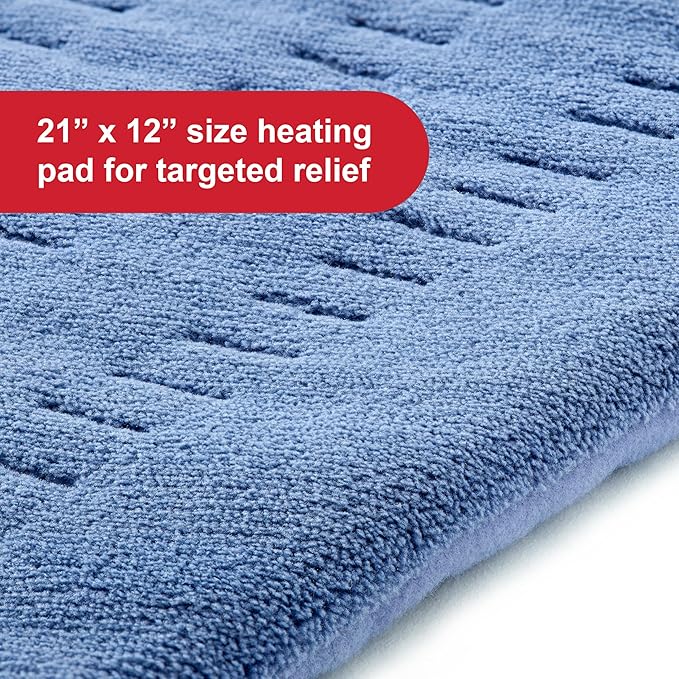 Sunbeam Carbon Fiber Thermabelt Infrared Heating Pad, 12x21in, for Period Cramps, Stomach Cramps, Lower Back