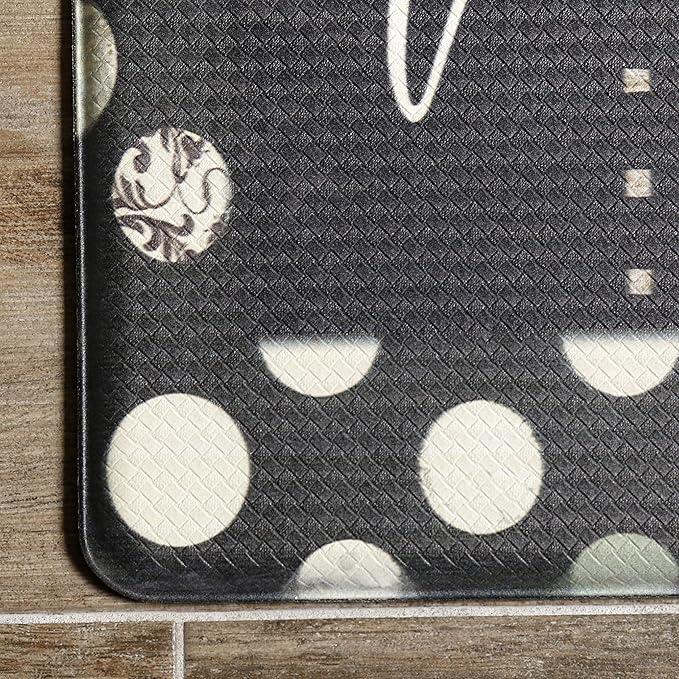 J&V TEXTILES Anti Fatigue Kitchen Mat - Kitchen Mat Cushioned Anti Fatigue, Kitchen Floor Mats Cushioned, Non Slip Waterproof Mat Standing Desk, 20x36x1/2 inches (Vino)