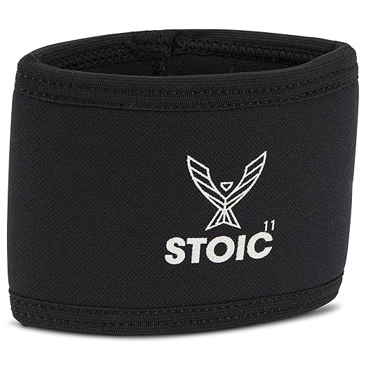 Stoic 7MM Compression Sleeve Cuff (Heavy Neoprene Construction) For arm, elbow, lower leg compression and warmth while weight lifting, powerlifting, bench pressing (14 Inch, Black)