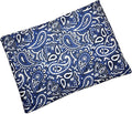 Microwavable Corn Filled Heating Pad and Cold Pack/Washable 100% Cotton Cover (Bandana - Navy, 7.5in W x 11in L)