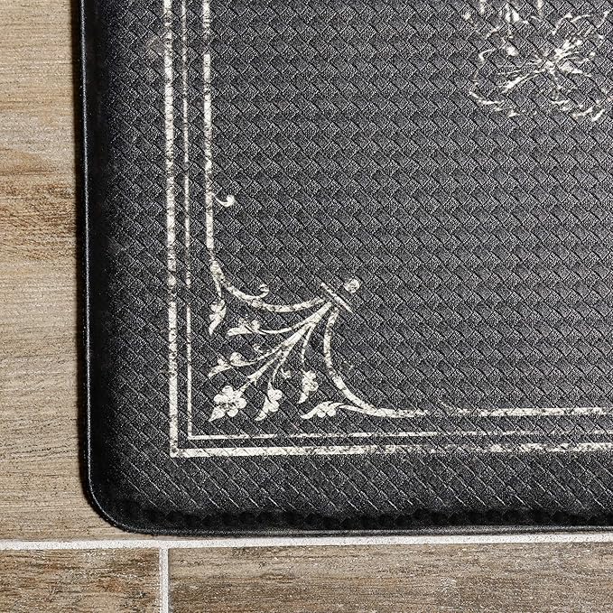 J&V TEXTILES Anti Fatigue Kitchen Mat - Kitchen Mat Cushioned Anti Fatigue, Kitchen Floor Mats Cushioned, Non Slip Waterproof Mat Standing Desk, 20x36x1/2 inches (Les Legumes)